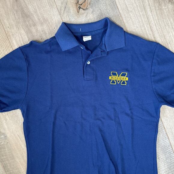 Vintage Michigan Wolverines Polo Mens Size Medium - Picture 3 of 5
